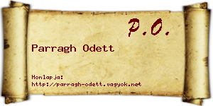 Parragh Odett névjegykártya